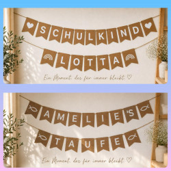 Wimpelkette aus Kraftpapier