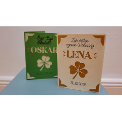 Personalisierbare Karte mit deinem individuellen Text 🍀