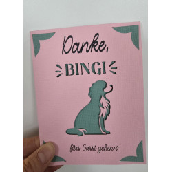 Katze und Hund - personalisierbare Karte