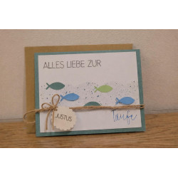 Taufe - personalisierbare Karte mit Acrylelementen