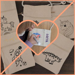 Ausmaltaschen / Ausmalmäppchen mit Namen personalisierbar