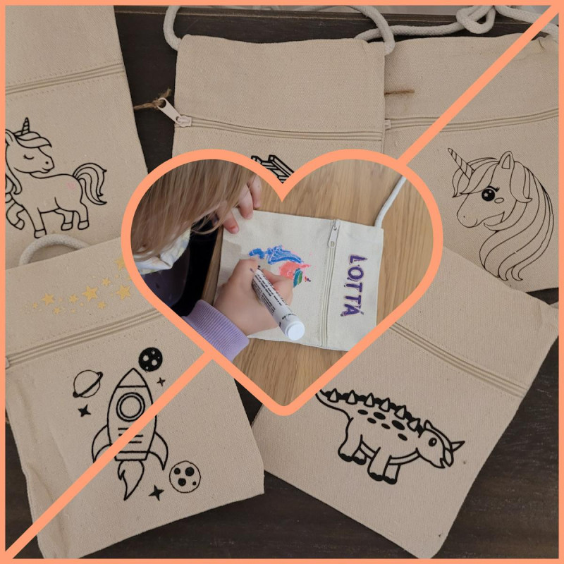 Ausmaltaschen / Ausmalmäppchen mit Namen personalisierbar