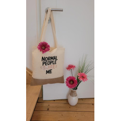 Normal people scare me - natürliche Jute mit Spruch