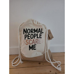 Normal people scare me - natürliche Jute mit Spruch