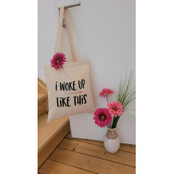I woke up like this - witzige Tasche mit Spruch ♥️