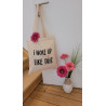 I woke up like this - witzige Tasche mit Spruch ♥️