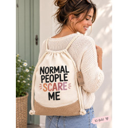 Normal people scare me - natürliche Jute mit Spruch